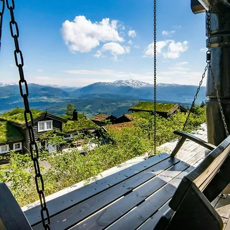 Log With Panoramic Views At Voss * Skulestadmo